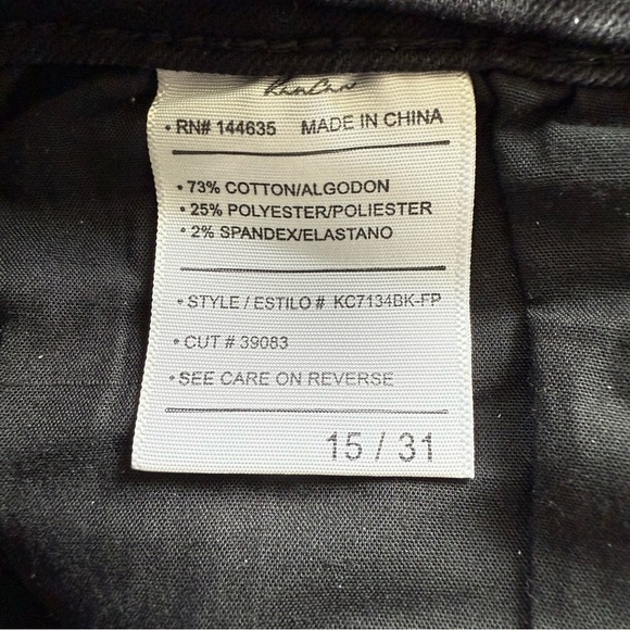 KanCan Hermione High Rise Studded Ankle Black Wash Frayed Hem Jeans Size 15/31 - Picture 8 of 9